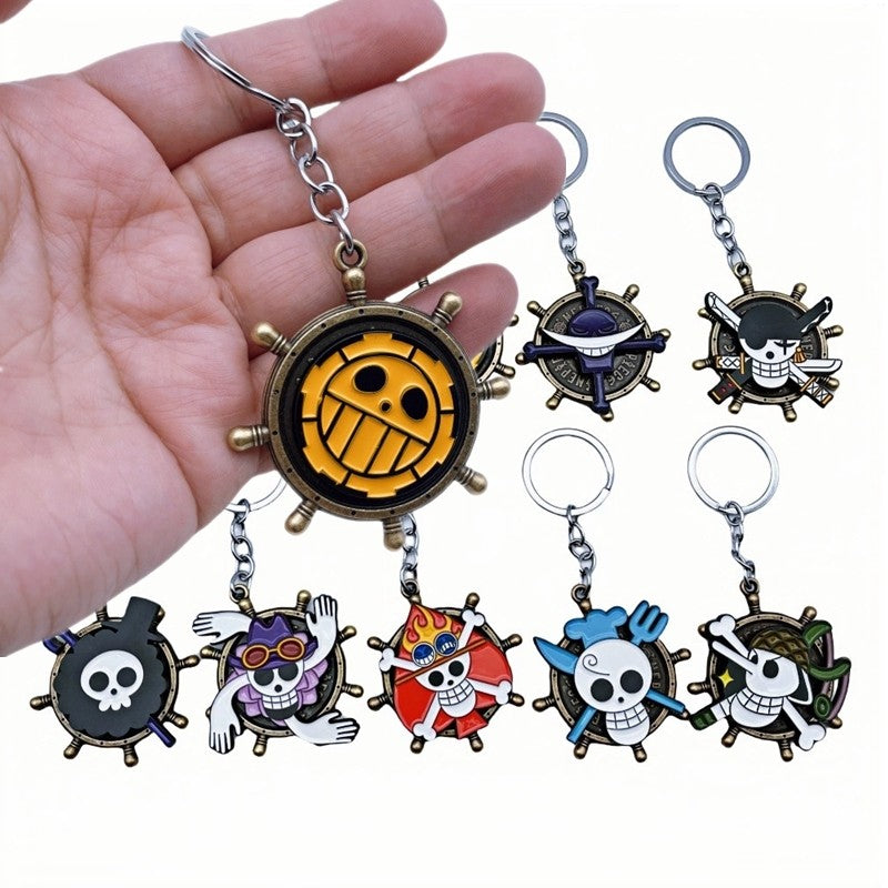 Chaveiros de mochila de anime de One Piece Luffy, Chopper, Zoro, Nami, Sanji, pingentes de chaveiro decorativos de personagens de desenho animado