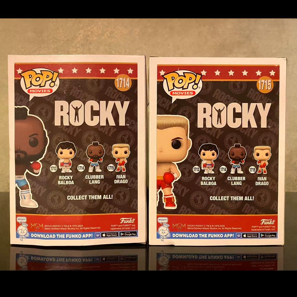 Funko Pop Rocky Boneco Filme Balboa Enfeite Ivan Drago Modelo Brinquedos Clubber Lang Boneco Figura de Vinil Presentes Colecionáveis