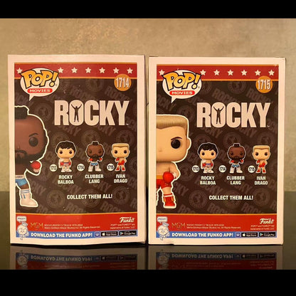 Funko Pop Rocky Boneco Filme Balboa Enfeite Ivan Drago Modelo Brinquedos Clubber Lang Boneco Figura de Vinil Presentes Colecionáveis