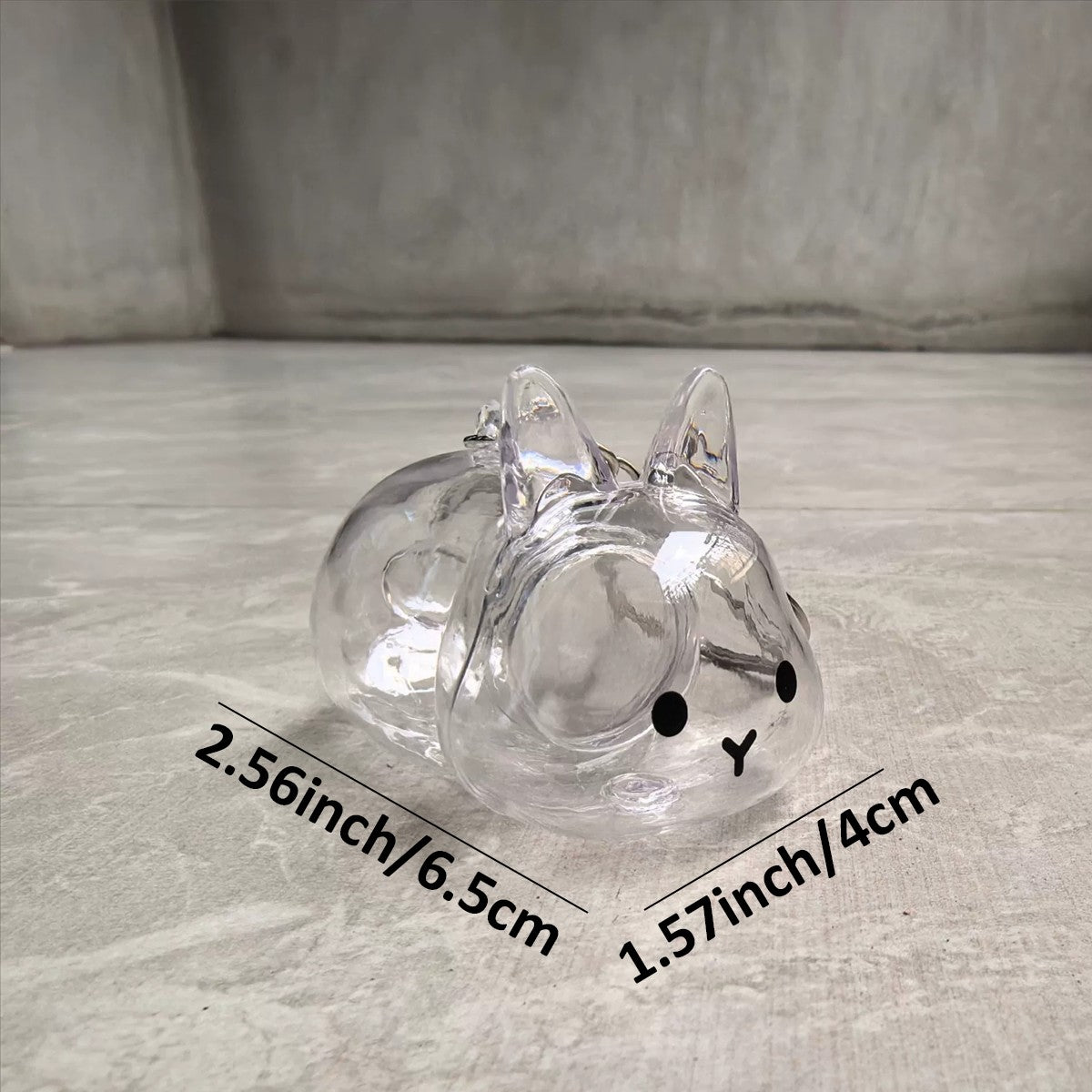 Transparent Rabbit Hair Keepsake Bottle Pet Hair Storage Capsule Keychain Thoughtful Gift for Rabbit Lovers And Owners