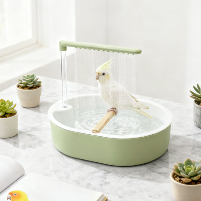 Parrot Automatic Shower Pet Bird Bath Cage Basin USB Elétrico Circulando Água Banheira para Pássaros Brinquedo Calopsita Agapornis