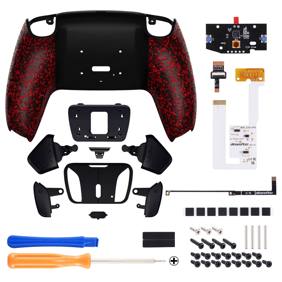 eXtremeRate Programable RISE4 V3 Remap Kit for ps5 Controller BDM-030/040/050, Upgrade Board & Redesigned Back Shell & Buttons