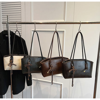 PU Leather Shoulder Bags For Women 2025 Winter Y2K Trend Female Crossbody Bag Lady Handbags And Purses Retro Tote Bag bolso