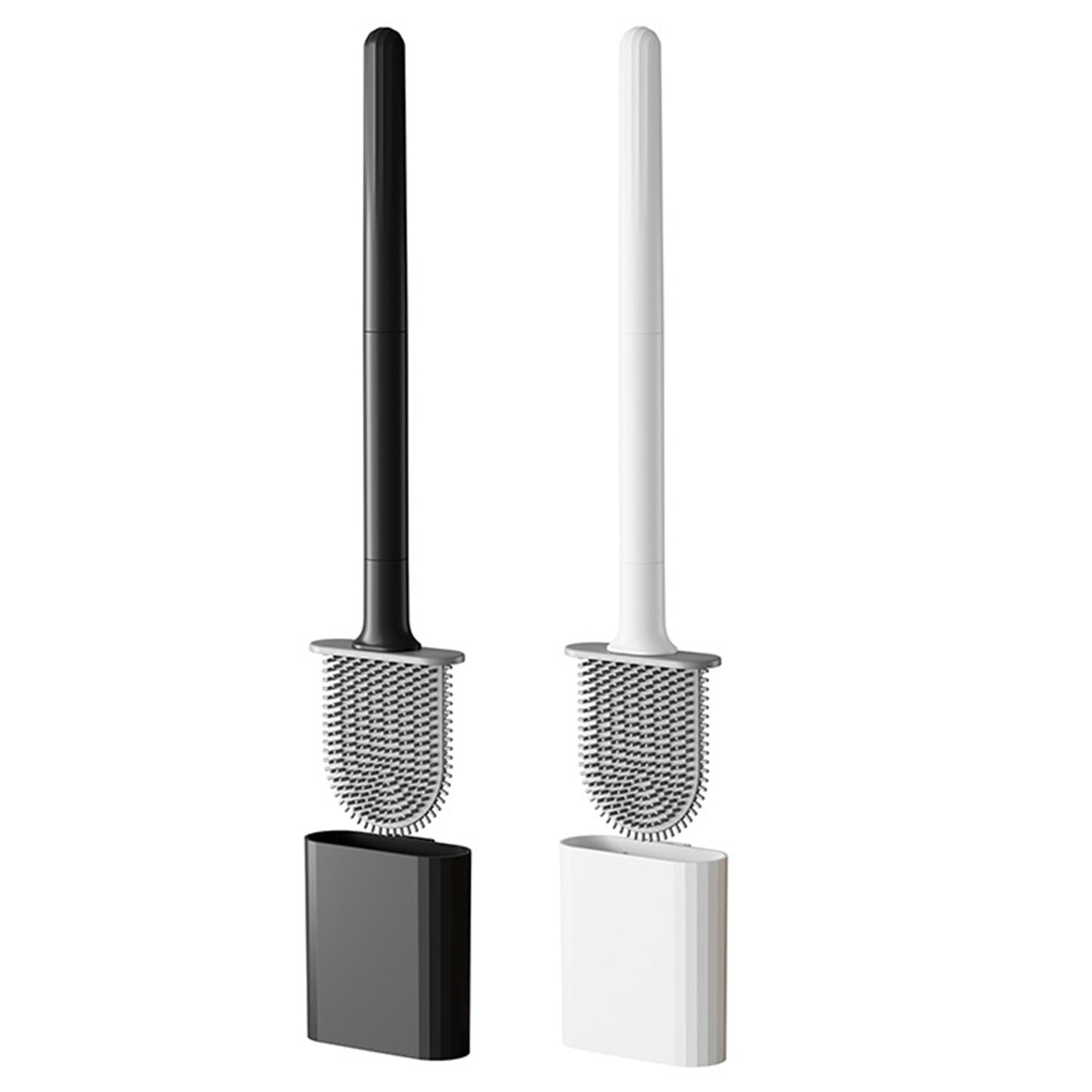 Deep-Cleaning Silicone Toilet Bowl Brush Long Handle Silicone Toilet Brush for Home Dormitory Bathroom Accessories