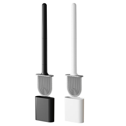 Deep-Cleaning Silicone Toilet Bowl Brush Long Handle Silicone Toilet Brush for Home Dormitory Bathroom Accessories