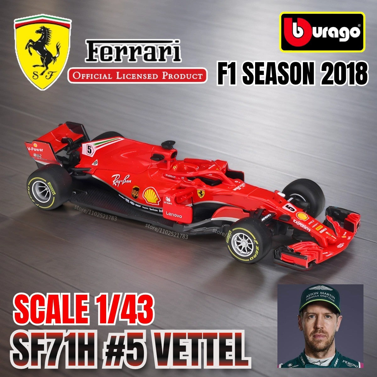 Bburago 1:43 Modelo de Carro de Corrida F1 Réplica em Miniatura Red Bull Mercedes Ferrari Veículo Presente de Natal Brinquedo Infantil para Amigo Menino