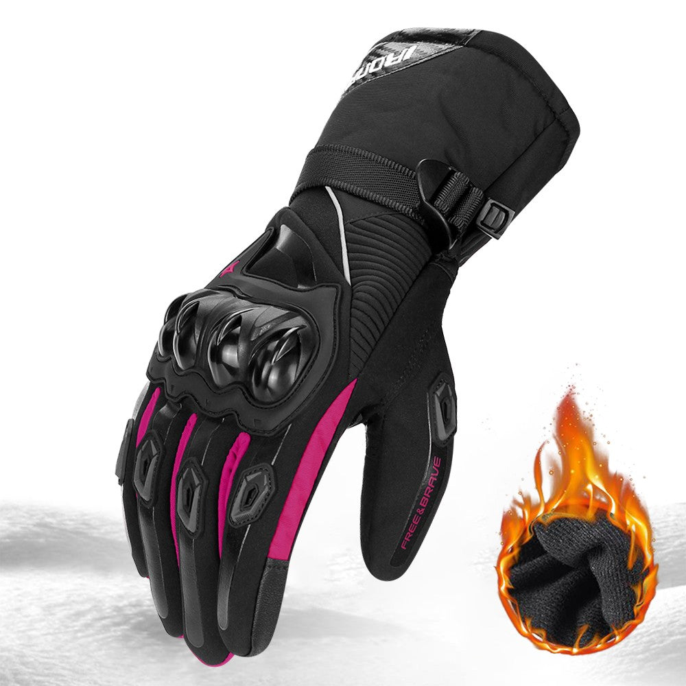 Luvas de Motocicleta Impermeáveis Masculinas de Inverno Luvas Protetoras de Motocicleta Quentes à Prova de Vento para Motocross com Tela Sensível ao Toque