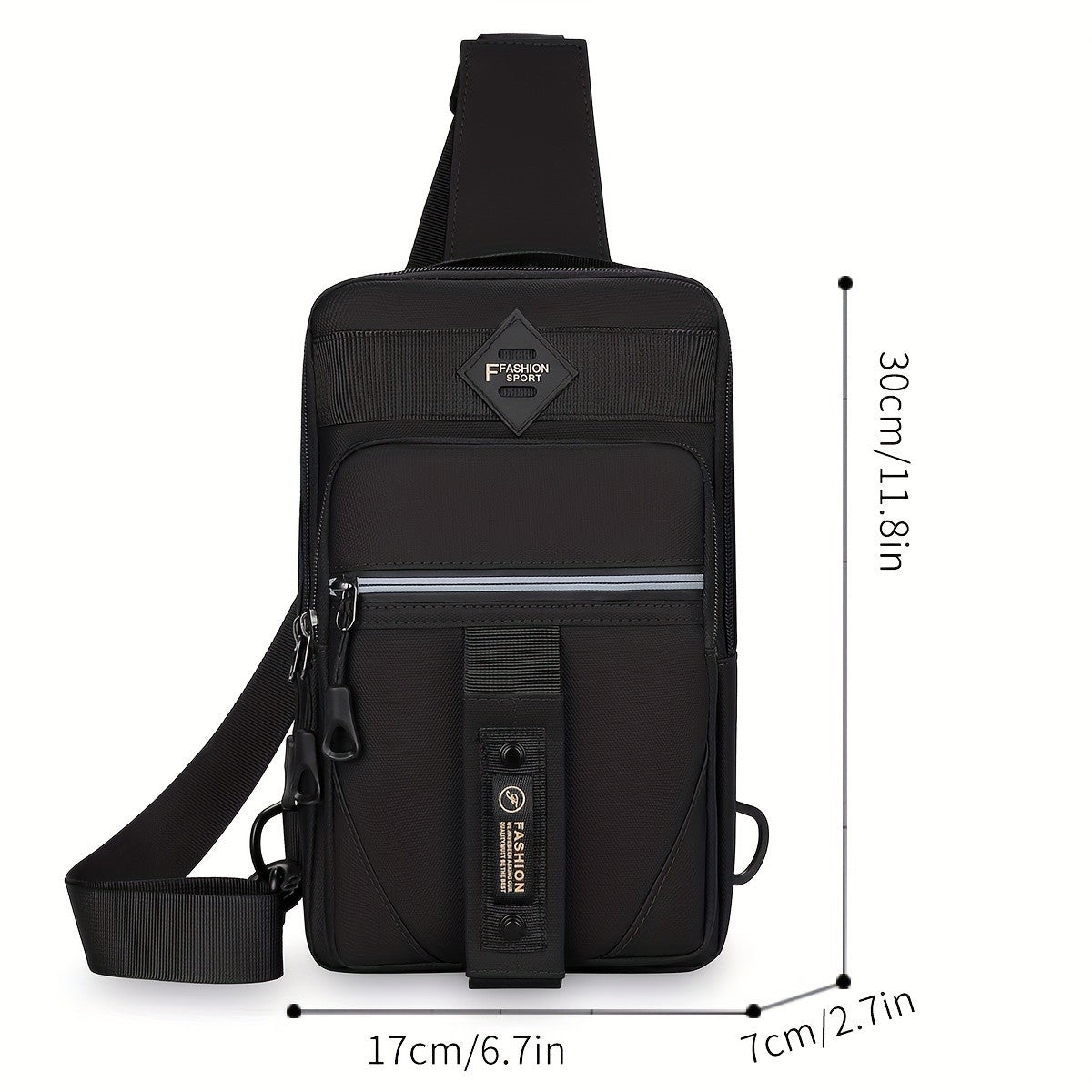 Fashion Multifunctional Chest Bag - 1pc Men's Outdoor Crossbody Bag, Casual Sports Sling Bag