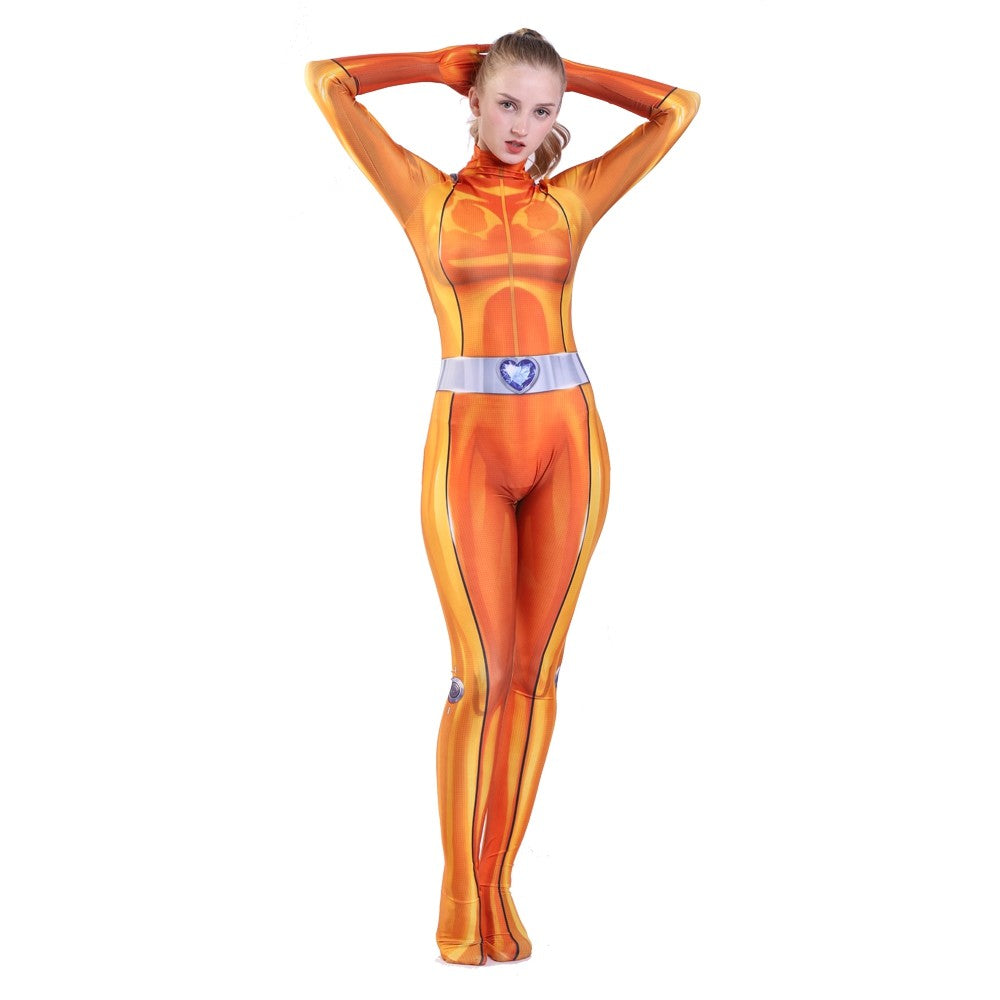 Totally Spies Cosplay Costume Sam Clover Alex Zentai Jumpsuits Mandy Britney Bodysuit Halloween Suit