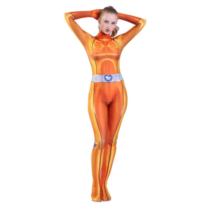 Totally Spies Cosplay Costume Sam Clover Alex Zentai Jumpsuits Mandy Britney Bodysuit Halloween Suit
