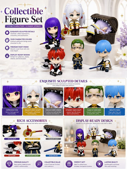 New Frieren: Beyond Journey's End 7.5cm Anime Figures Frieren Himmel Action Figure Cute Anime Figure Ornaments Collection