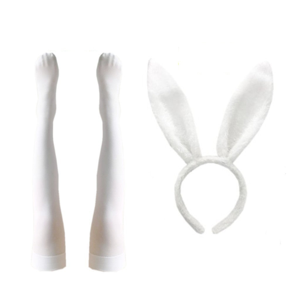 Anime BEASTARS Cosplay Haru Rabbit Short Sleeve Cosplay Costumes Halloween Christmas Party Sets Uniform Suits Headwear Socks