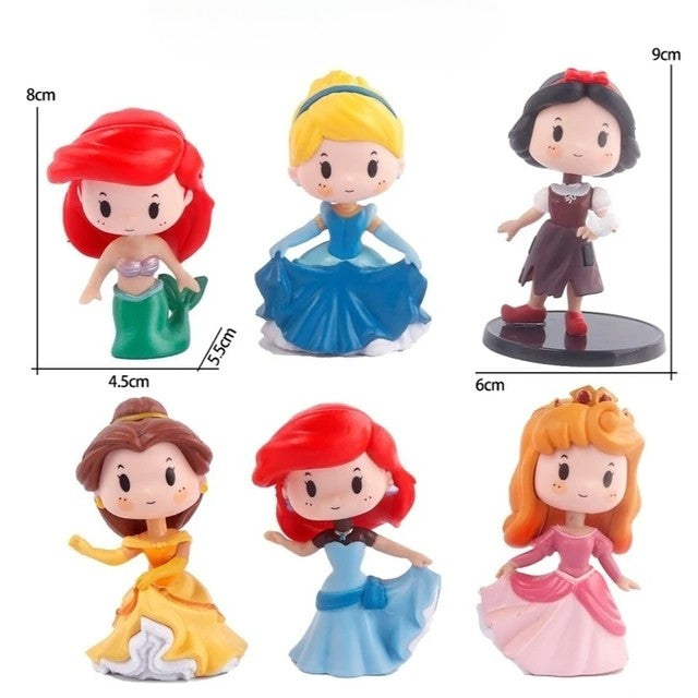 Disney Princesa Ariel Elsa Anna Bela Branca De Neve Cinderela Branca De Neve Fada Pvc Figura De Ação Boneca Decoração Brinquedos Para Crianças Presente