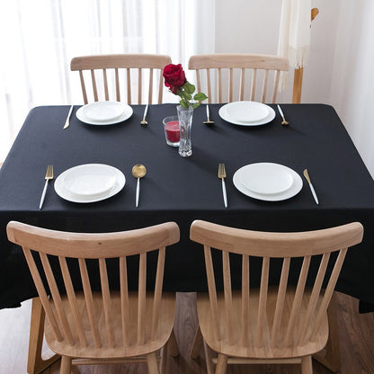 Party Black Waterproof Tablecloth Wedding Banquet Hotel Clothing Direct Sales Oversized Podium Home Decoration Table Cloth