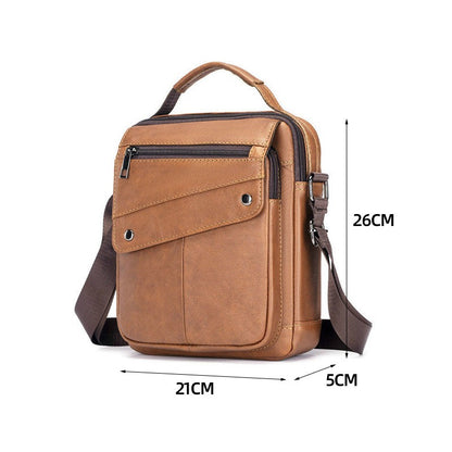 cowhide Large-capacity cowhide men's bag genuine leather single-shoulder bag high quality men's vertical crossbody bag as gift