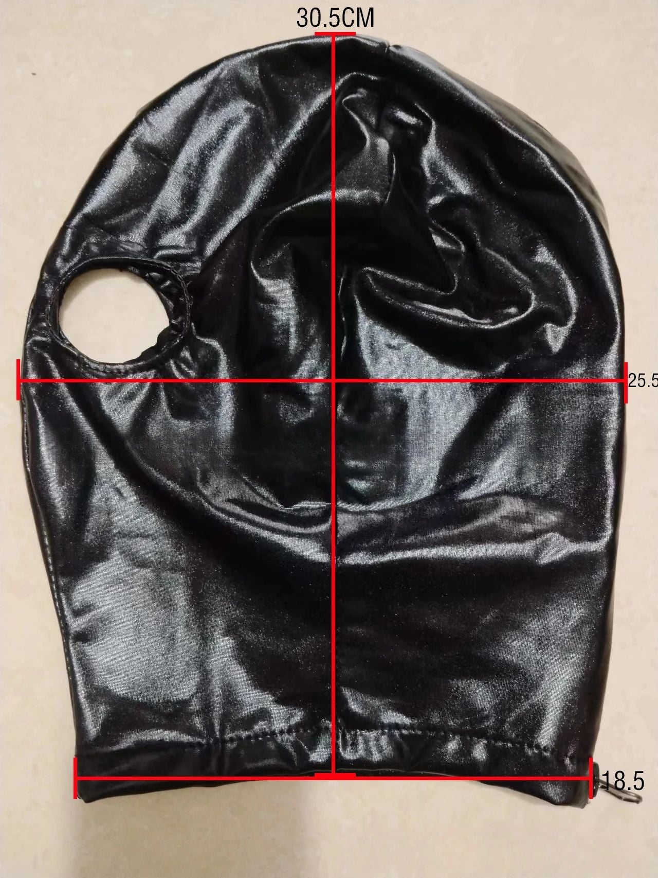 Women Mens Latex Face Mask Bronzing Cloth Open Mouth and Eye Glued Head Cover Couples Adult Face Mask Hood for Role Play Costume