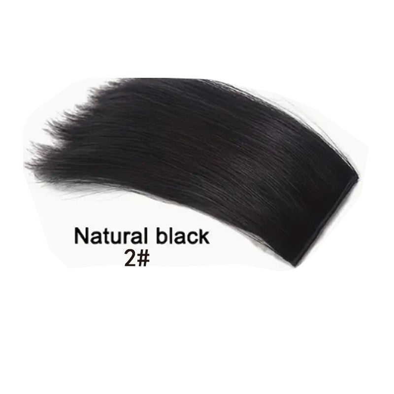 10cm Extensão de Cabelo Sintético Curto Liso Invisible Pad Forro Lateral Superior da Cabeça Aplique para Mulheres