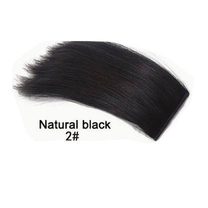 10cm Extensão de Cabelo Sintético Curto Liso Invisible Pad Forro Lateral Superior da Cabeça Aplique para Mulheres