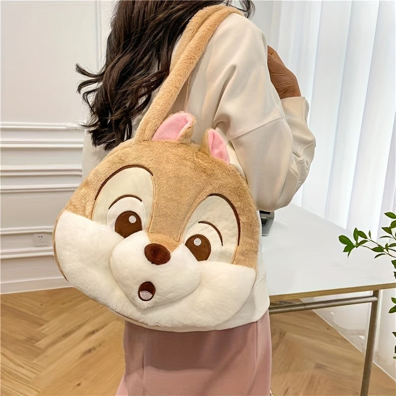 Disney Backpack Cartoon Dale Plush Handbag Fashion Women's Bag Large Capacity Shoulder Bag Shopper Bag Birthday Gift