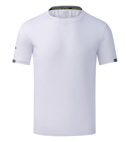 Leisure sports T-shirt printed with logo, quick drying, breathable, elastic summer short sleeved customized embroidery printed w
