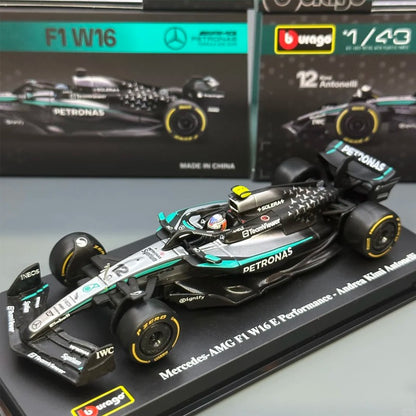 Novo Estoque Bburago 2025 F1 1:43 Sf-25 Leclerc Hamilton Rb21 Verstappen Mcl39 W16 Versão Capacete Modelo Miniatura de Liga Brinquedos Personalizados