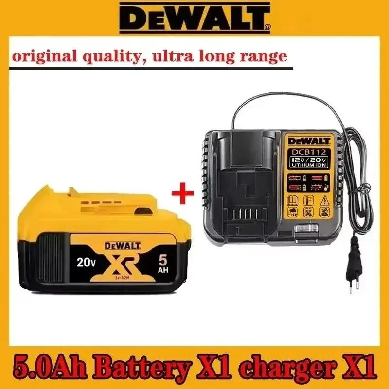 Bateria Original DeWALT 20V 5.0Ah 6.0Ah MAX FlexVolt para Ferramenta Elétrica DCB606 DCB205 DCB206 DCB209 DCB182 com Carregador