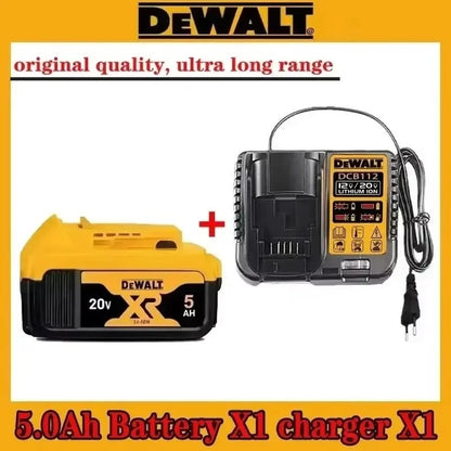 Bateria Original DeWALT 20V 5.0Ah 6.0Ah MAX FlexVolt para Ferramenta Elétrica DCB606 DCB205 DCB206 DCB209 DCB182 com Carregador