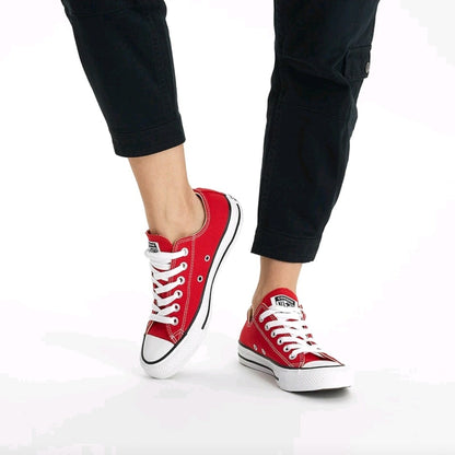Converse Chuck Taylor All Star Men's and Women's Skateboarding Shoes, Impact Resistance, Durable, Daily Sneakers, Red