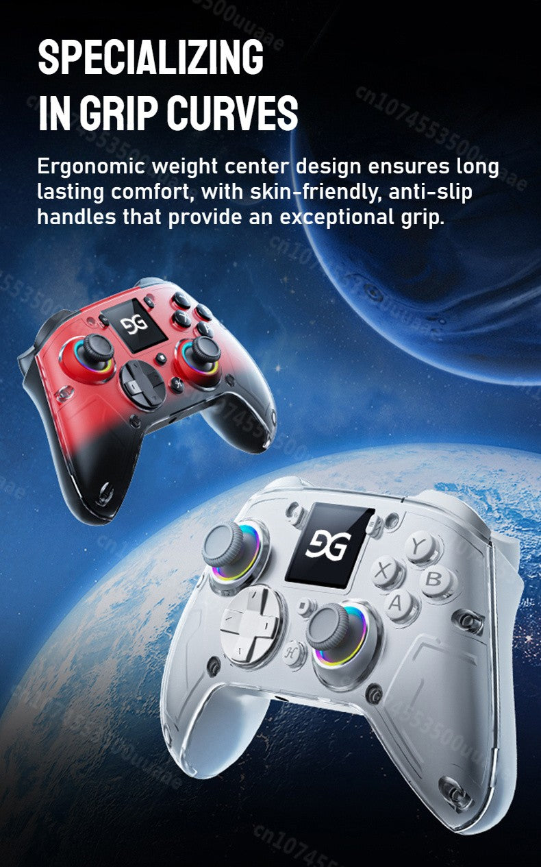 GUSGU G7 1.44-inch Smart Screen Wireless Controller 3 Modes for Switch PS4 IOS Android TV PC Tesla Gamepad, Same Product for X01