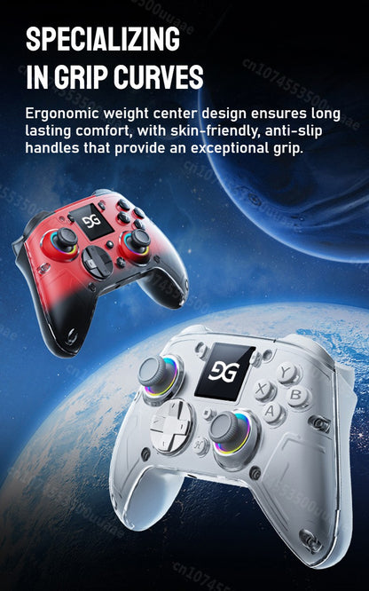 GUSGU G7 1.44-inch Smart Screen Wireless Controller 3 Modes for Switch PS4 IOS Android TV PC Tesla Gamepad, Same Product for X01
