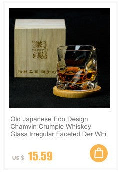 Copo de Uísque Japonês de Gelo para Uísque Puro Copos de Uísque de Montanha 3D Caixa de Presente de Madeira Taça de Conhaque Copo de Vodca Copo de Vinho