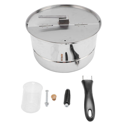 Stovetop Popcorn Maker Stainless Steel Popcorn Popper with Hand Crank Popcorn Pot for Gas Electric Heating