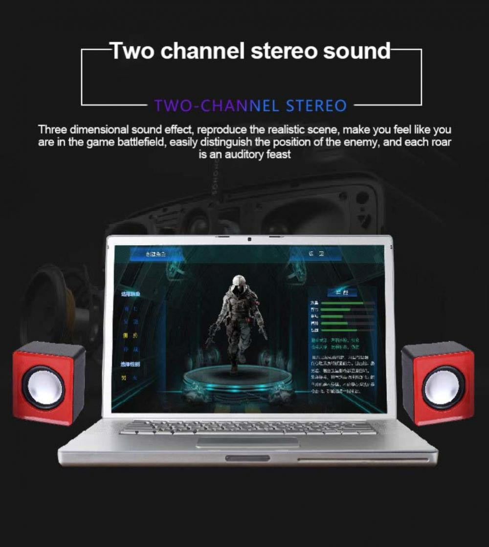 Caixa De Som PC Para Computador Portátil Laptop Notebook Desktop Mini Caixa De Som Música Bocina Coluna Acústica Sistema de Áudio