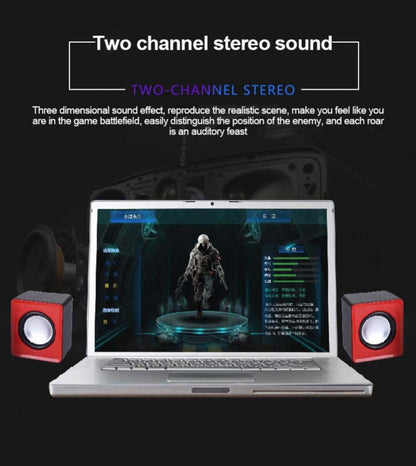 Caixa De Som PC Para Computador Portátil Laptop Notebook Desktop Mini Caixa De Som Música Bocina Coluna Acústica Sistema de Áudio