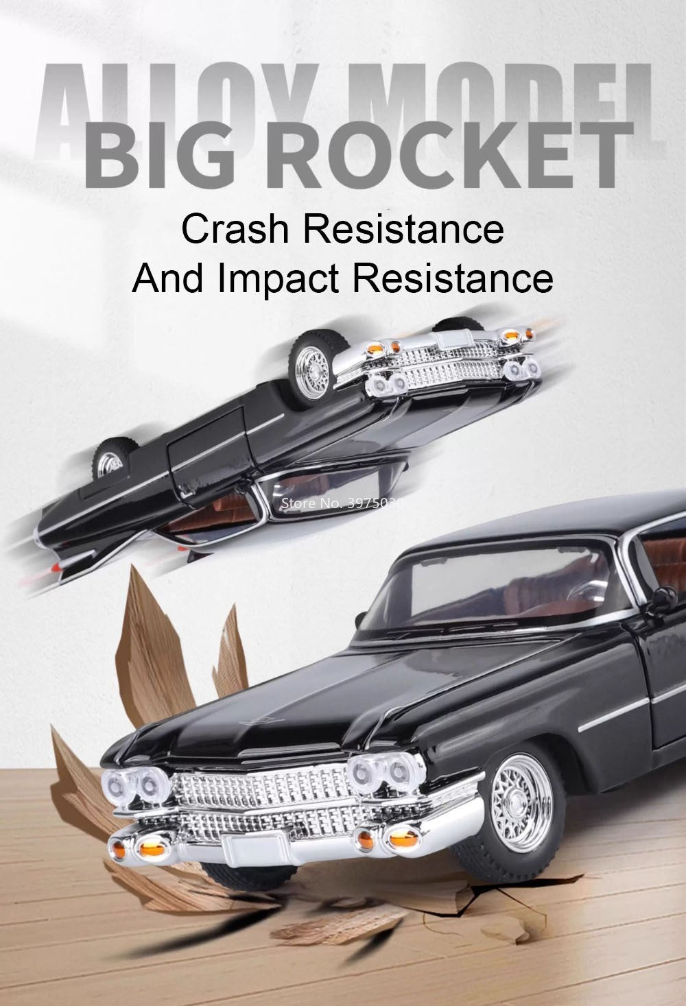 1:32 Escala Cadillac Eldorado Carros Brinquedo Modelos Pneus de Borracha com Luz Música Veículos Roda Puxar para Trás Miniatura de Carro Enfeite