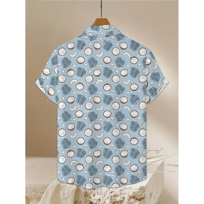 Fruit 3D Printed Fashion Men's Shirt Lemon Banana 3D Printed Summer Short Sleeve Hawaiian Shirt Beach Holiday Cool Casual Tops