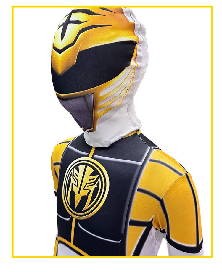 Dinosaur Warrior White Costume Suit Superhero Cosplay Clothes Role-play Jumpsuit Stage Performance Outfit Birthday Gift