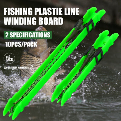 Sougayilang 10 peças de pranchas de enrolamento de linha de pesca de plástico 13/20cm Suporte de equipamento enroladores de linha de pesca suspensa Acessórios de pesca