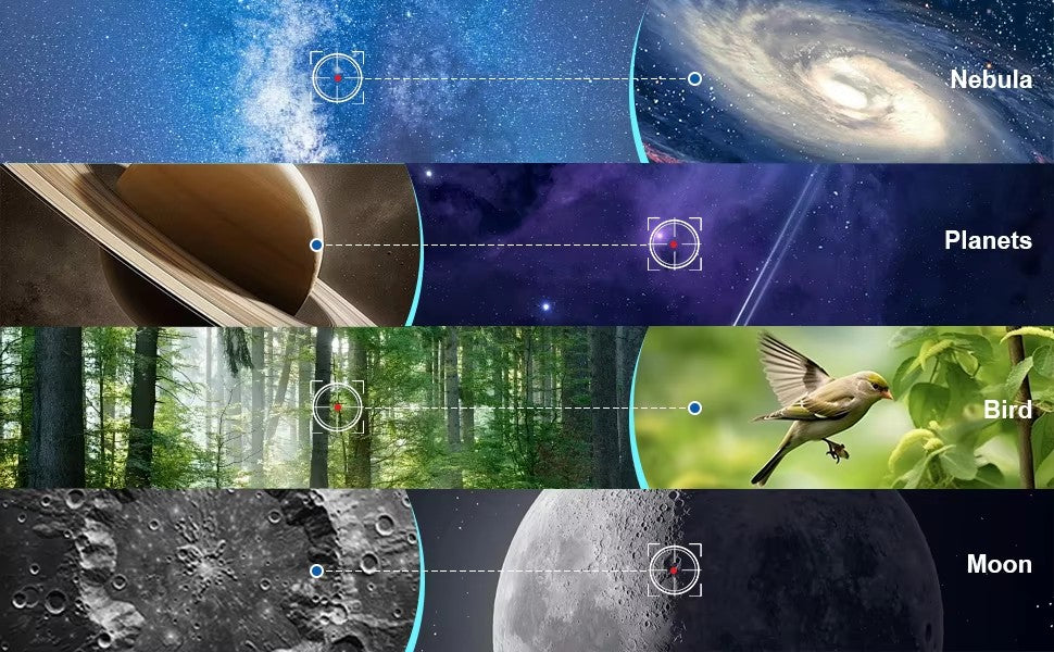 Telescópio Monocular 70300 com Tripé e Adaptador para Celular, Telescópio Portátil para Aventuras de Observação de Estrelas!