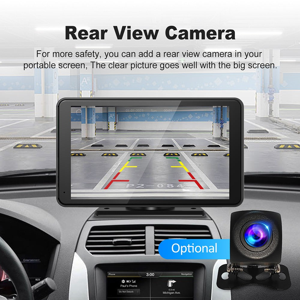 Wireless CarPlay Screen for Car 7" HD Portable Stereo Touchscreen For Apple CarPlay & Android Auto CarPlay Screen with Backup