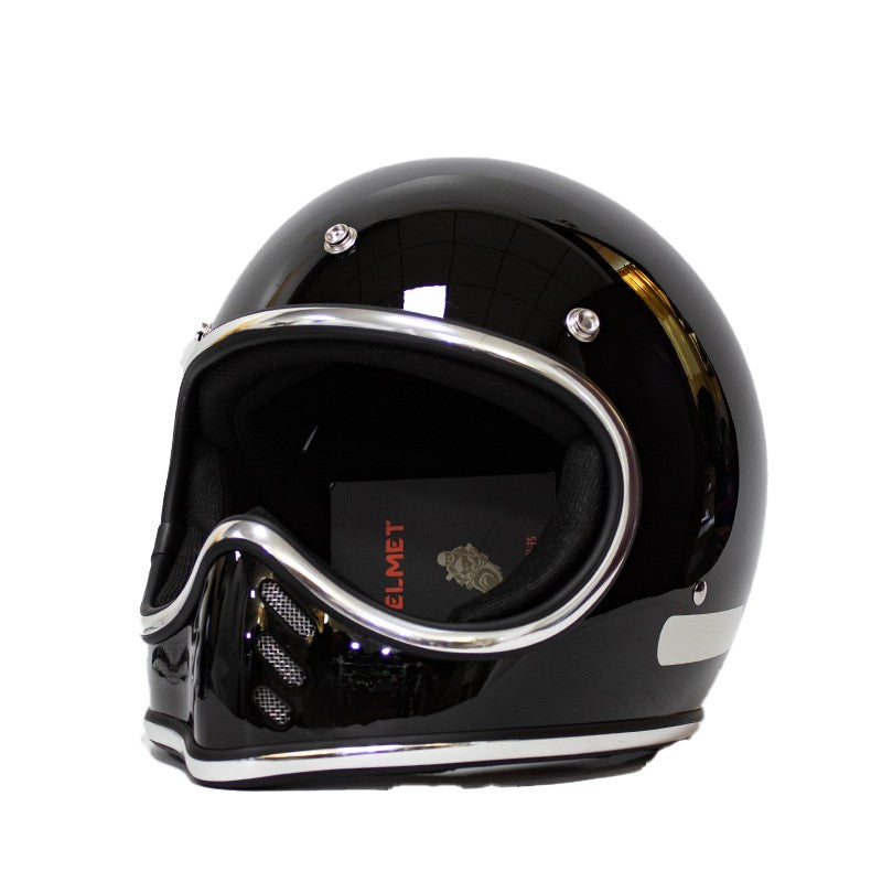 Capacete de motocicleta retrô japonês cruise ponta de vidro plástico reforçado com fibra capacete de motocicleta integral