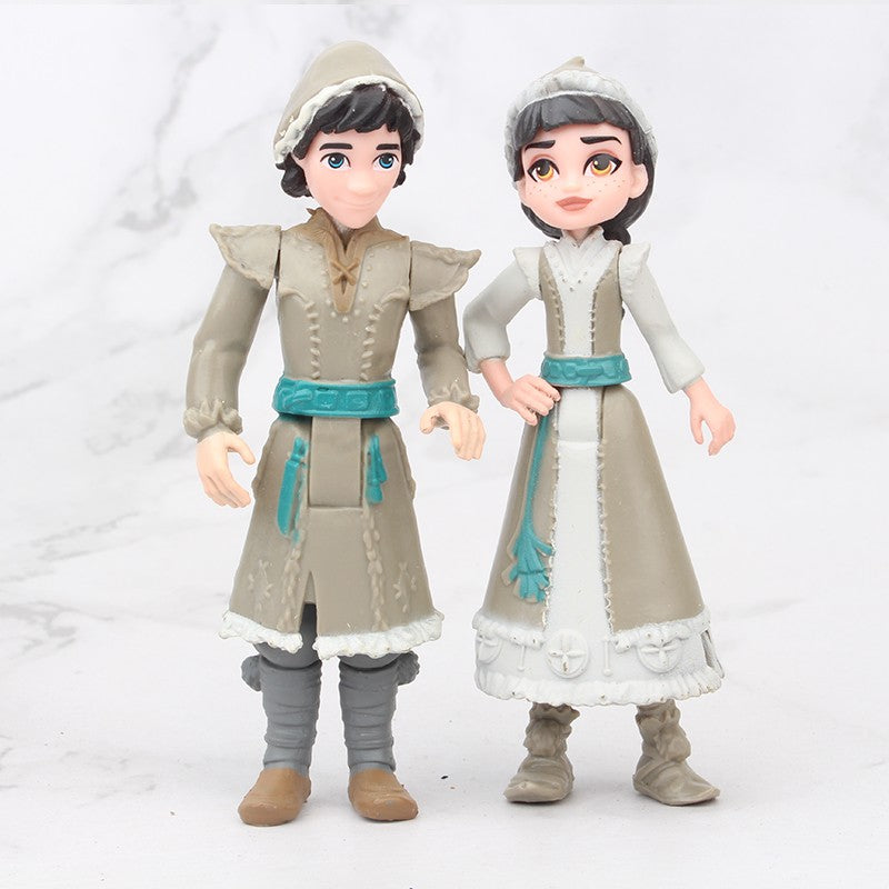 10 pçs/lote Disney Novo Frozen 2 Anna Elsa Bonecos de Ação Kristoff Olaf Coleção de Bonecas para Meninas de 5 a 11cm