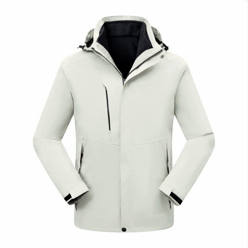 Customized Windbreaker printing free logo image picture thick fleece lined jackets outdoor sportswear windproof coat team clothi