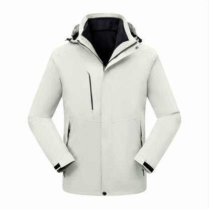 Customized Windbreaker printing free logo image picture thick fleece lined jackets outdoor sportswear windproof coat team clothi