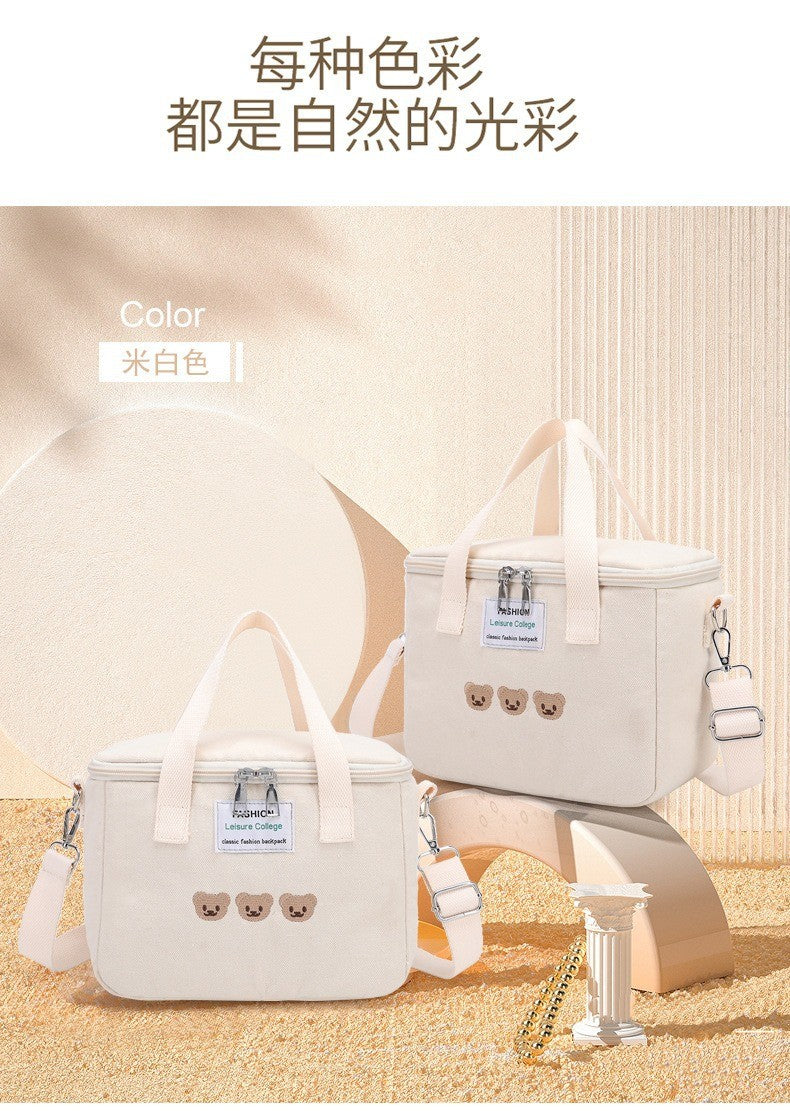 Cartoon Bear Mommy Bag Baby Feeding Bottle Cooler Bag Thermos for Children Thermal Infant Thermo Bottles Mother Kids