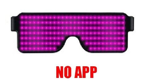 App Control Bluetooth Led Party Glasses Customized Languages USB Charge Flashing  Luminous Eyewear Christmas Concert Sunglasses