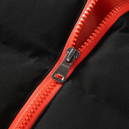 2024 Black New Men's Warm Jacket Cotton Padded Jacket Casual Sports Autumn Winter Men Standing Collar Warm Thick Parker Coat Jac