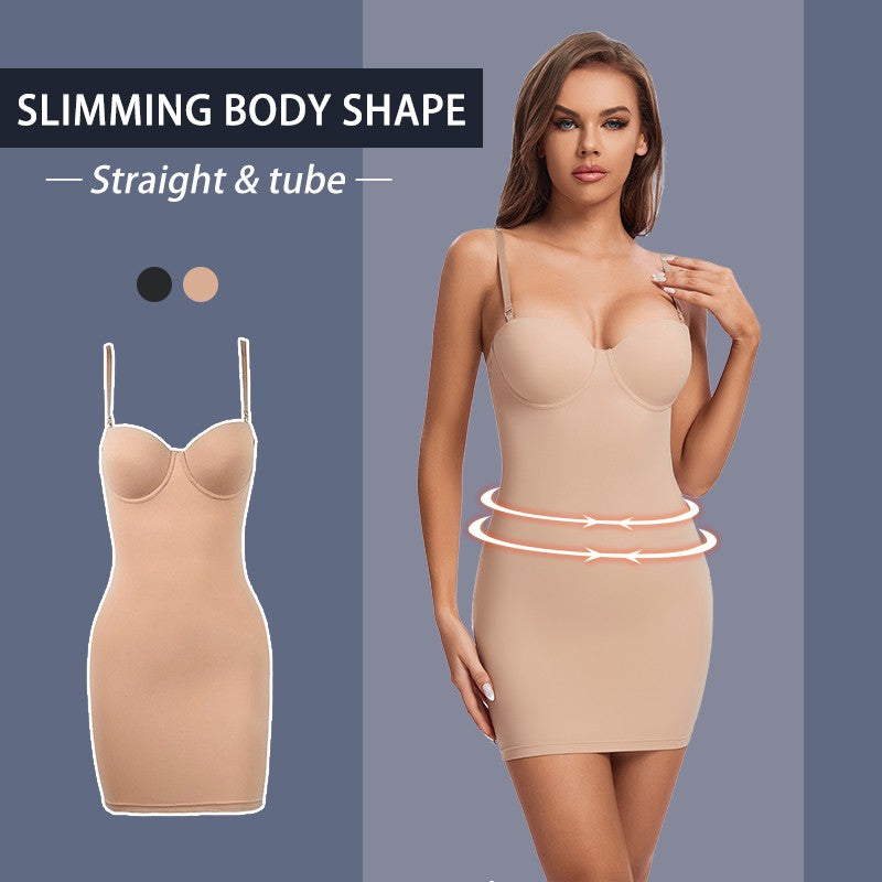 Wechery Woman Clothes Stretch Tube Slimming Body Shapewear Control Slip Thigh Length Underwear White Evening Party Midi Dresses