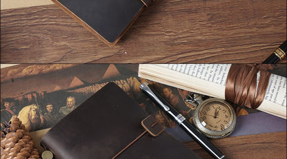 100% Genuine Leather Journal Refillable Travel Notebook Retro DIY Handmade Diary Sketchbook School Office Gift Customized