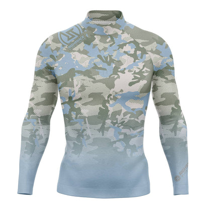 HotSale Men's Surfing Shirt Camouflage Lycra Rashguard RIGHTTRACK For Surf Sportswear Beach UV Swimwear UPF50+ Clothes